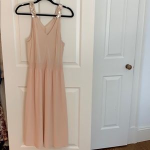 Rebecca Taylor midi chiffon v neck dress